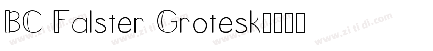 BC Falster Grotesk字体转换